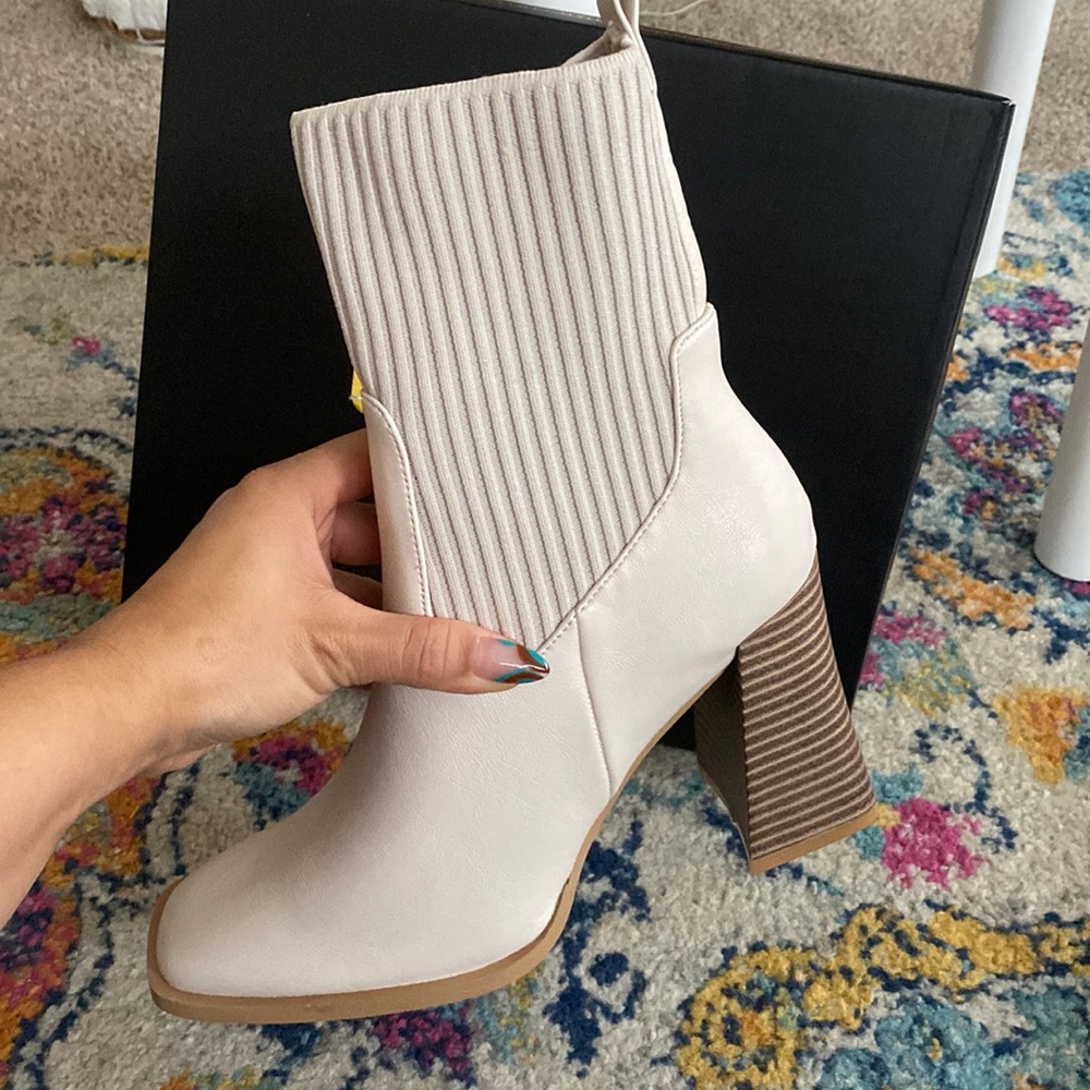 Square toe new, never worn booties